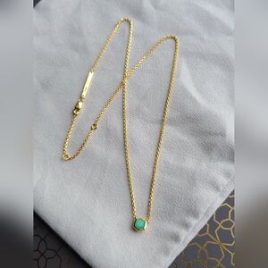 Kendra Scott 18k Gold Vermeil Davie Pendant Necklace in Chrysoprase